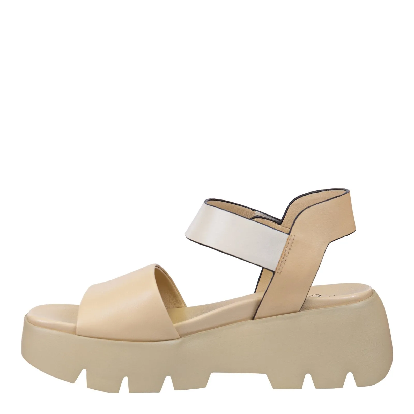 Naked Feet: ALLOY in BEIGE Platform Sandals