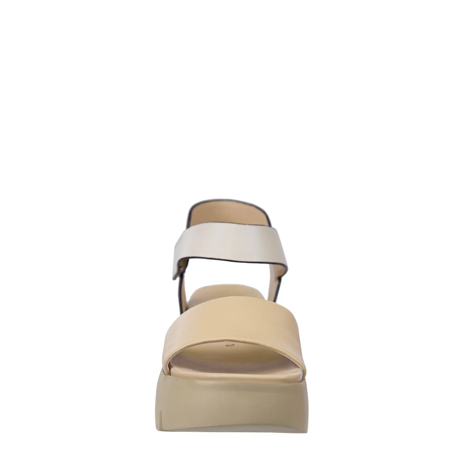 Naked Feet: ALLOY in BEIGE Platform Sandals