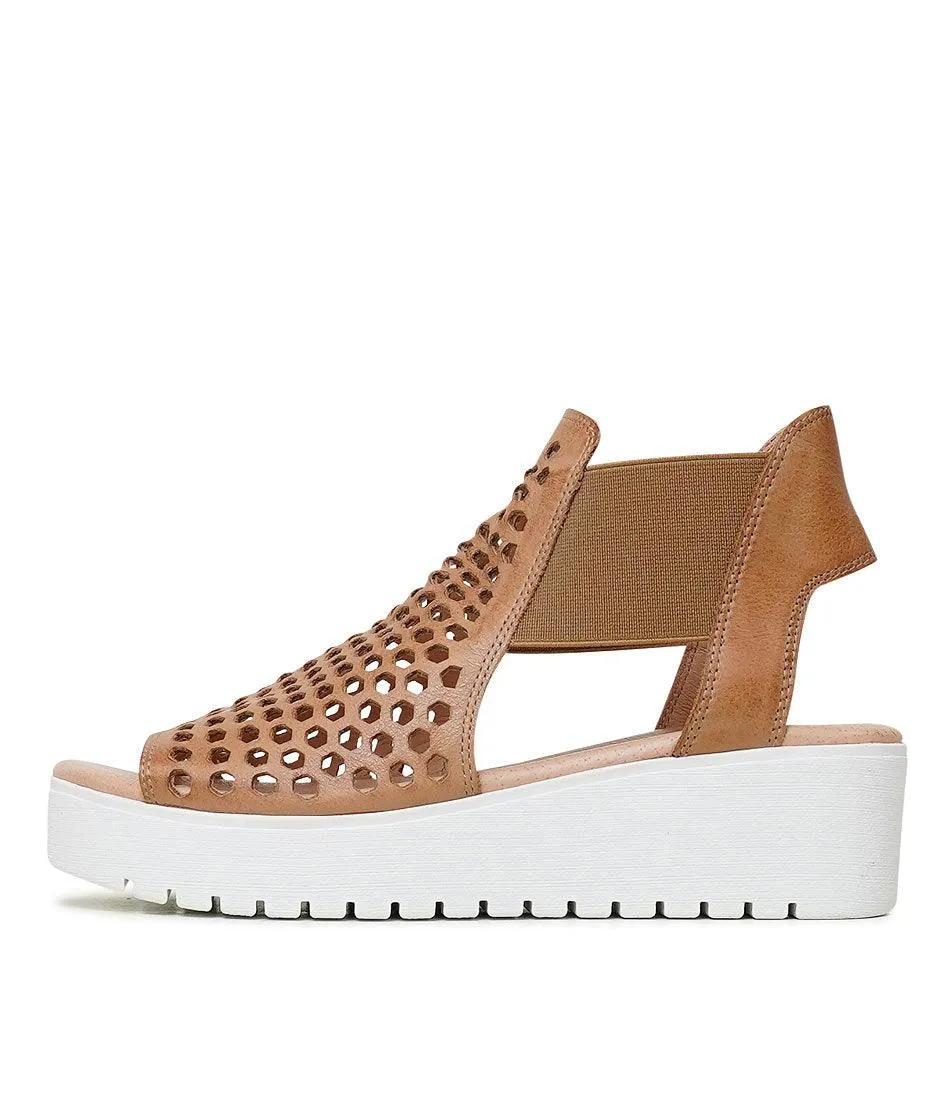 Odeya Dark Tan Leather Sandals