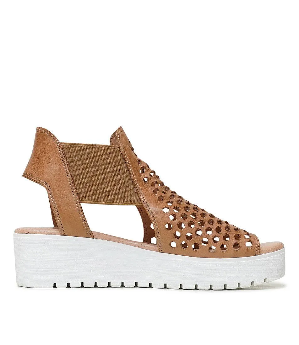 Odeya Dark Tan Leather Sandals