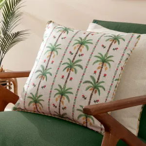 Okara Palm Printed Cushion Multicolour