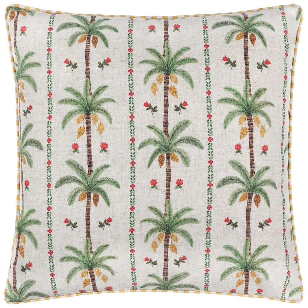 Okara Palm Printed Cushion Multicolour