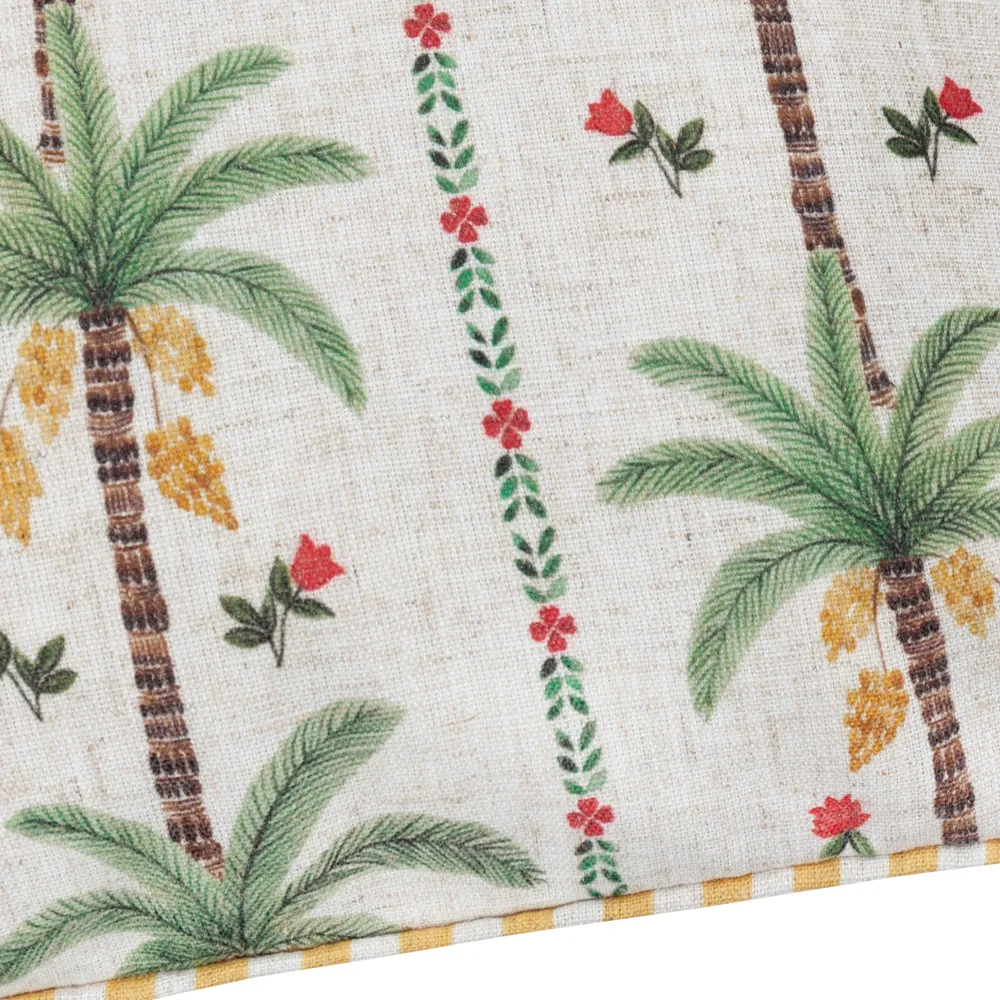 Okara Palm Printed Cushion Multicolour
