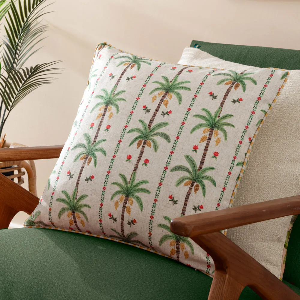 Okara Palm Printed Cushion Multicolour