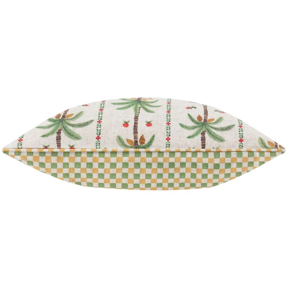 Okara Palm Printed Cushion Multicolour