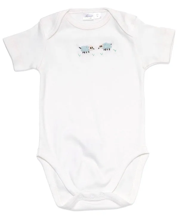 Onesie (Short Sleeve) - Combed Cotton, Embroidered
