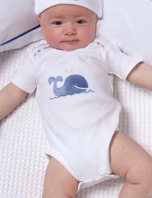 Onesie (Short Sleeve) - Combed Cotton, Embroidered