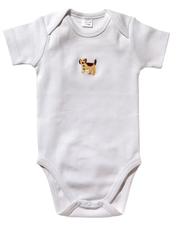 Onesie (Short Sleeve) - Combed Cotton, Embroidered