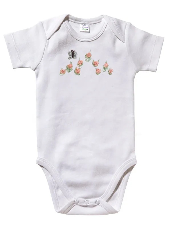 Onesie (Short Sleeve) - Combed Cotton, Embroidered