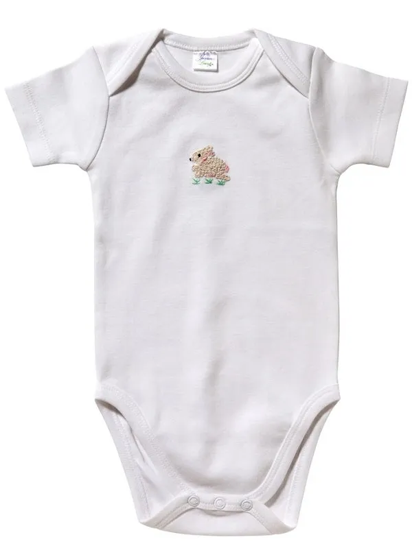 Onesie (Short Sleeve) - Combed Cotton, Embroidered
