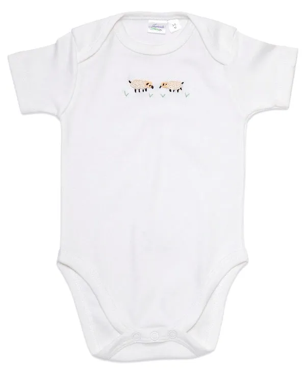 Onesie (Short Sleeve) - Combed Cotton, Embroidered