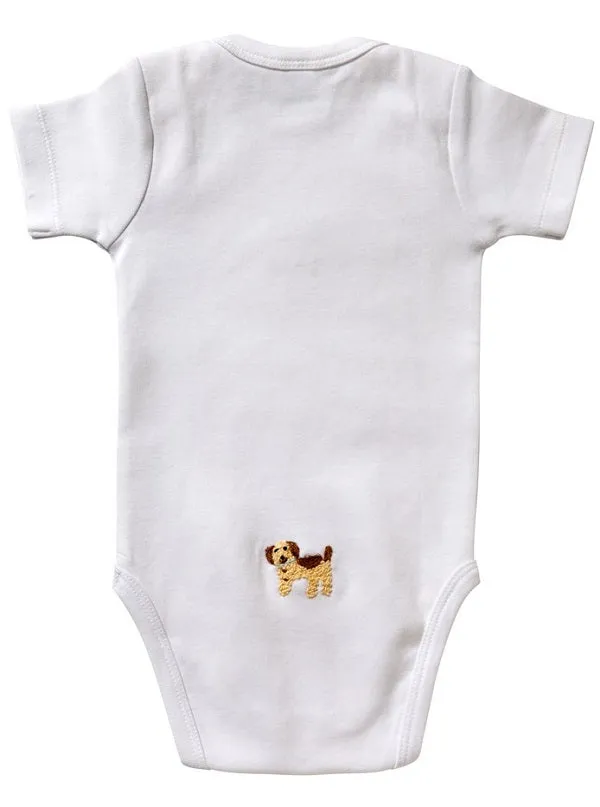 Onesie (Short Sleeve) - Combed Cotton, Embroidered