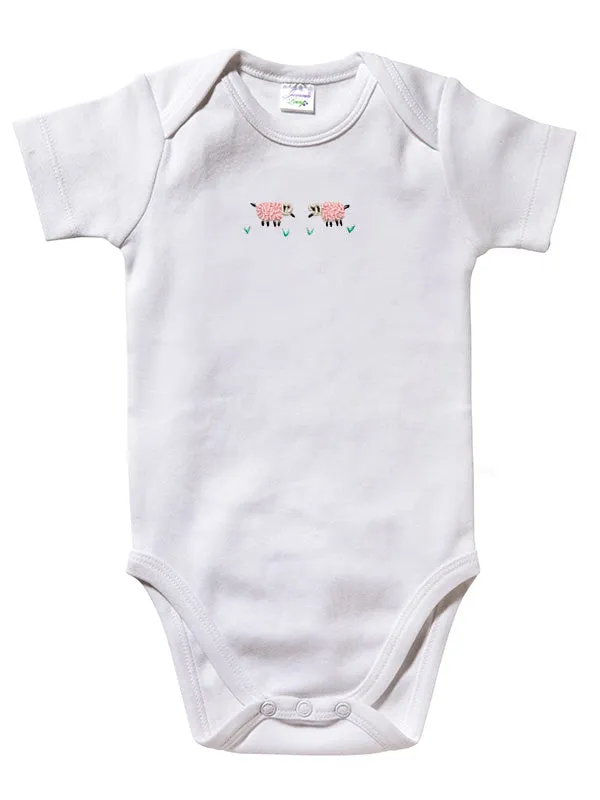 Onesie (Short Sleeve) - Combed Cotton, Embroidered