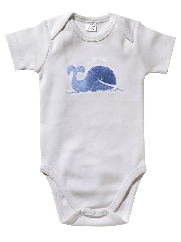 Onesie (Short Sleeve) - Combed Cotton, Embroidered