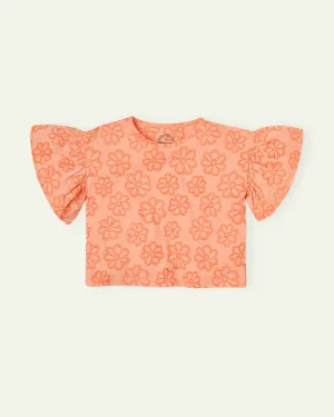 Orange Cropped T-shirt