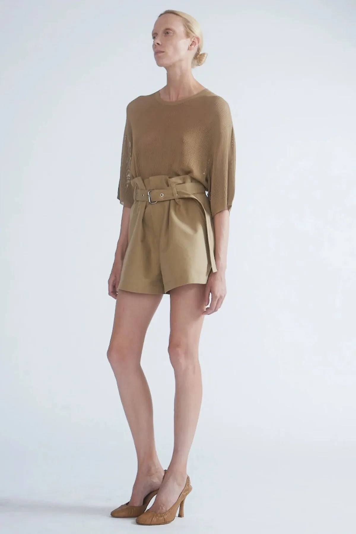 Petar Petrov Summer Babe Mesh T-Shirt - Desert