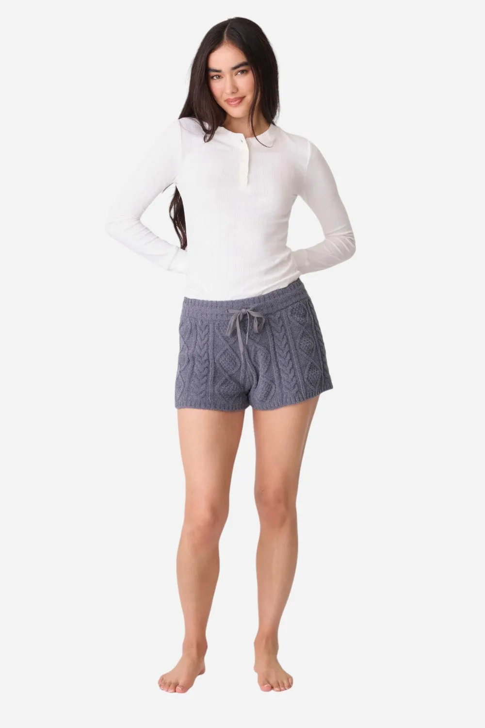 PJ Salvage Short Cable Crew Charcoal