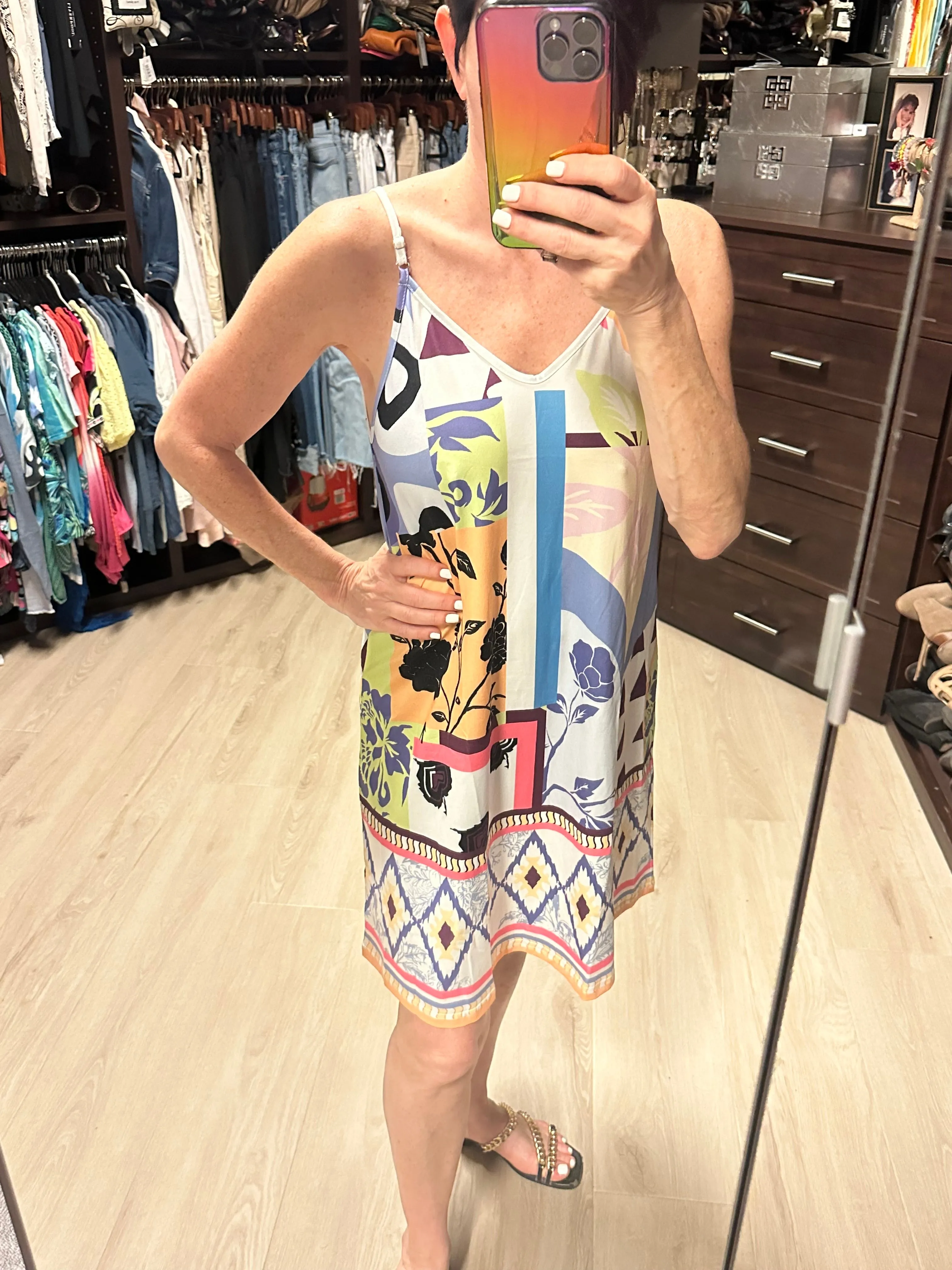 Printed Tank Dress