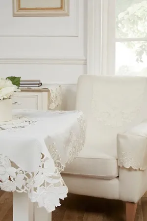 Rosie Embroidered Doyley in Cream