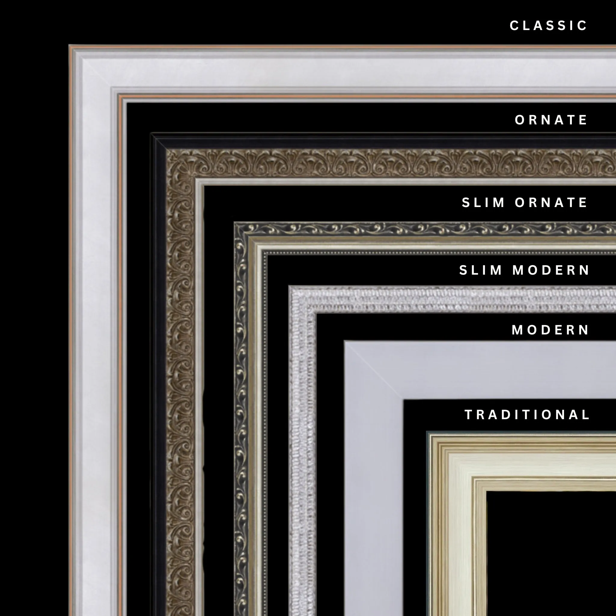 Silver 43x40 Picture Frame Ornate Traditional Classic Antique