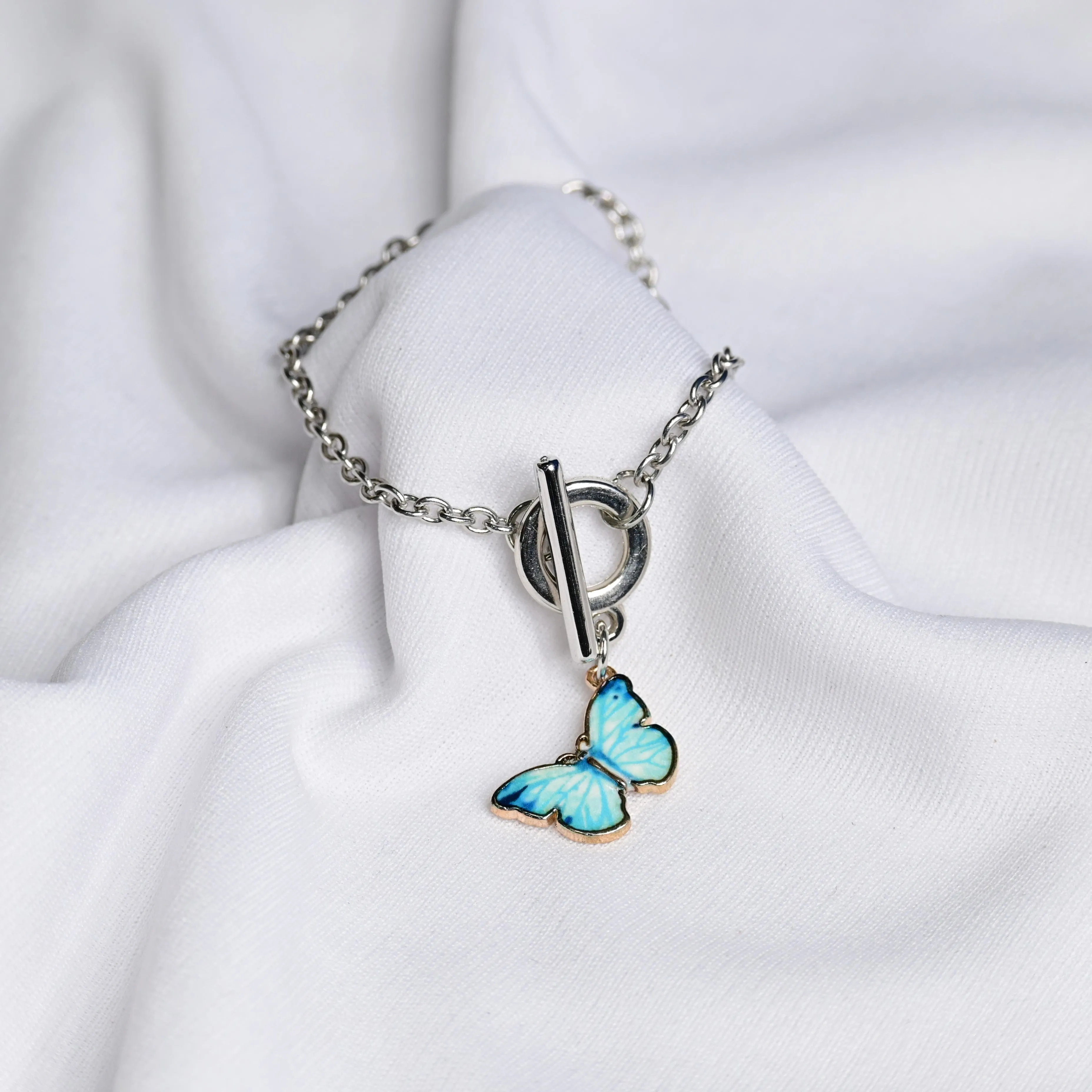 Sky Blue Butterfly Bracelet