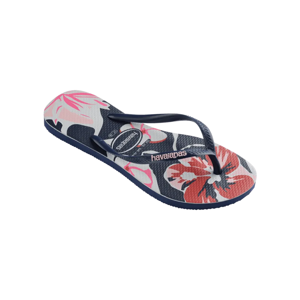 Slim Floral Basic Flip Flops