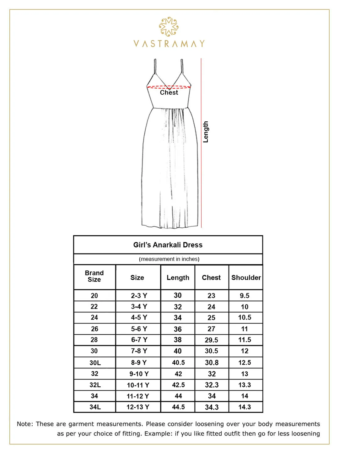 VASTRAMAY Girls' Aqua Gown