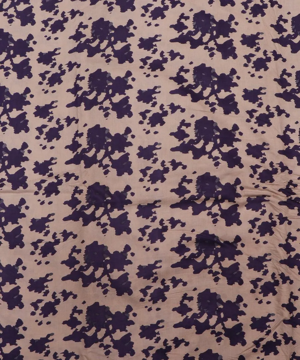 White and Purple Tie-Dye Print Rayon Fabric