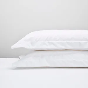 White Cotton Pillowcases - Oxford