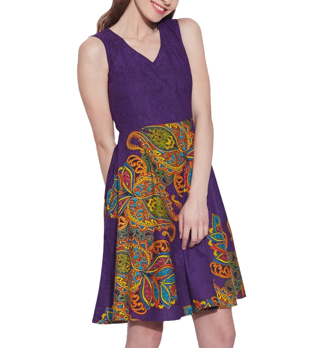 Women Apparels Cotton Printed Dress,Machine Washable,W-CPD38-1625, Size-38 Inch