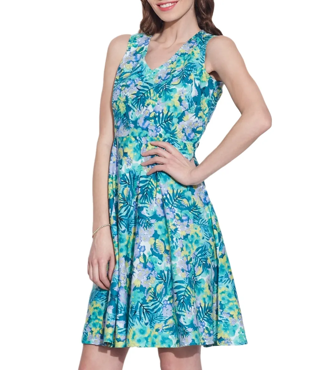 Women's Apparel Cotton Printed Dress,Machine Washable,W-CPD38-1619, Size-38 Inch