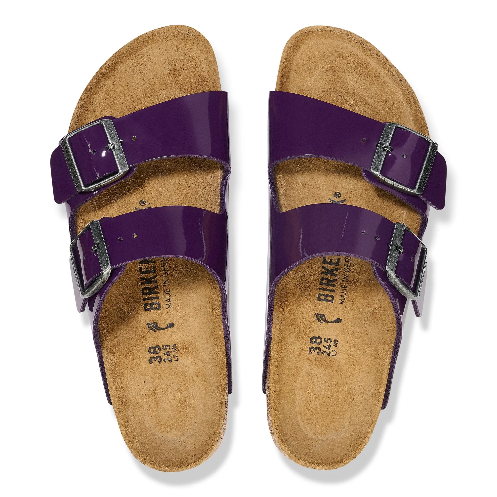 Women's Birkenstock Arizona Birko-Flor Patent Color: Patent Acai