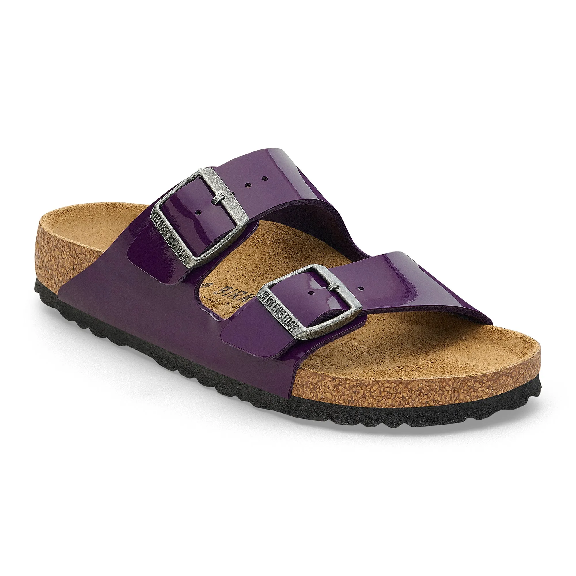 Women's Birkenstock Arizona Birko-Flor Patent Color: Patent Acai