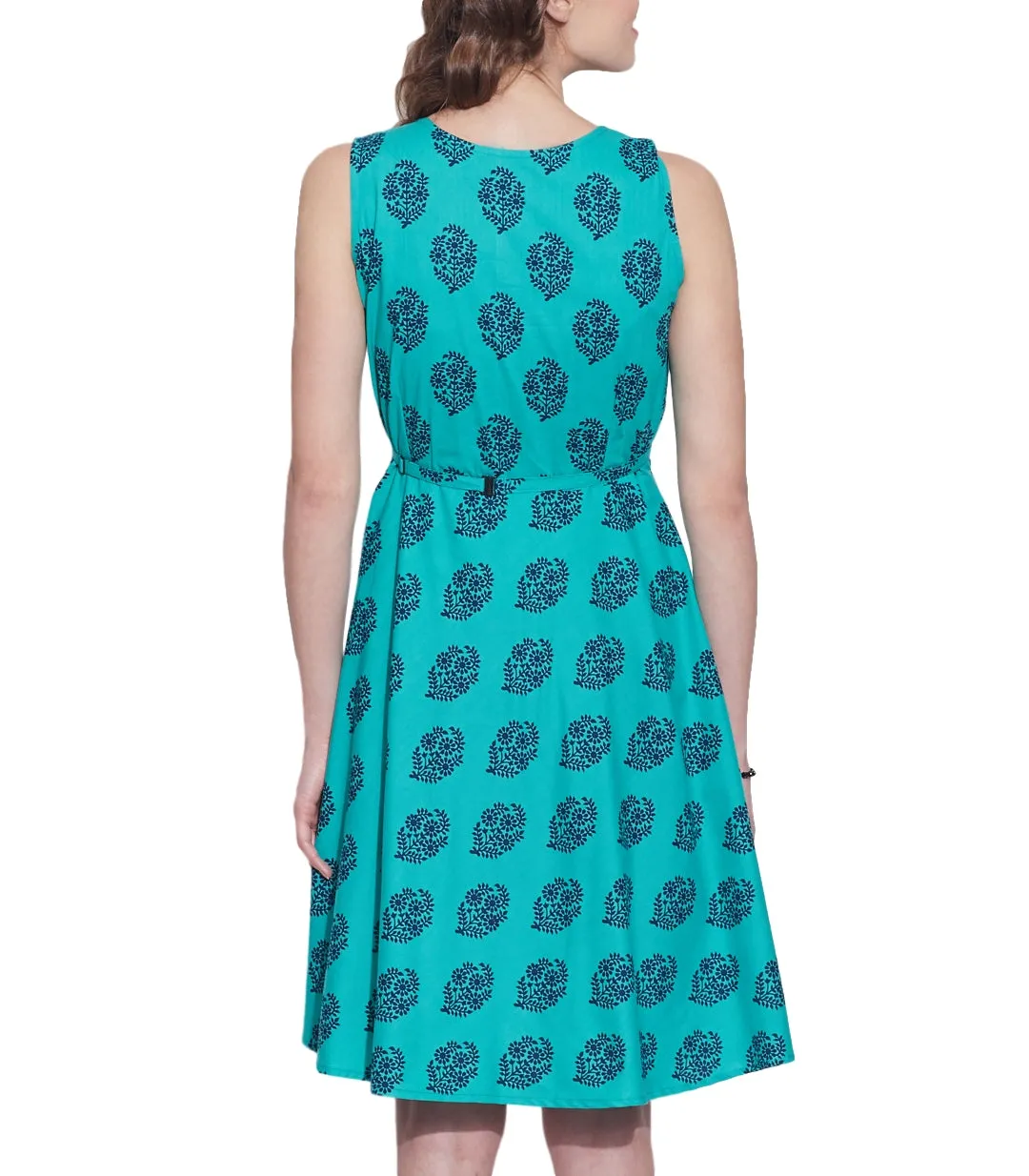 Womens Clothing Cotton Printed Dress,Machine washable,W-CPD40-1606, Size-40 Inch
