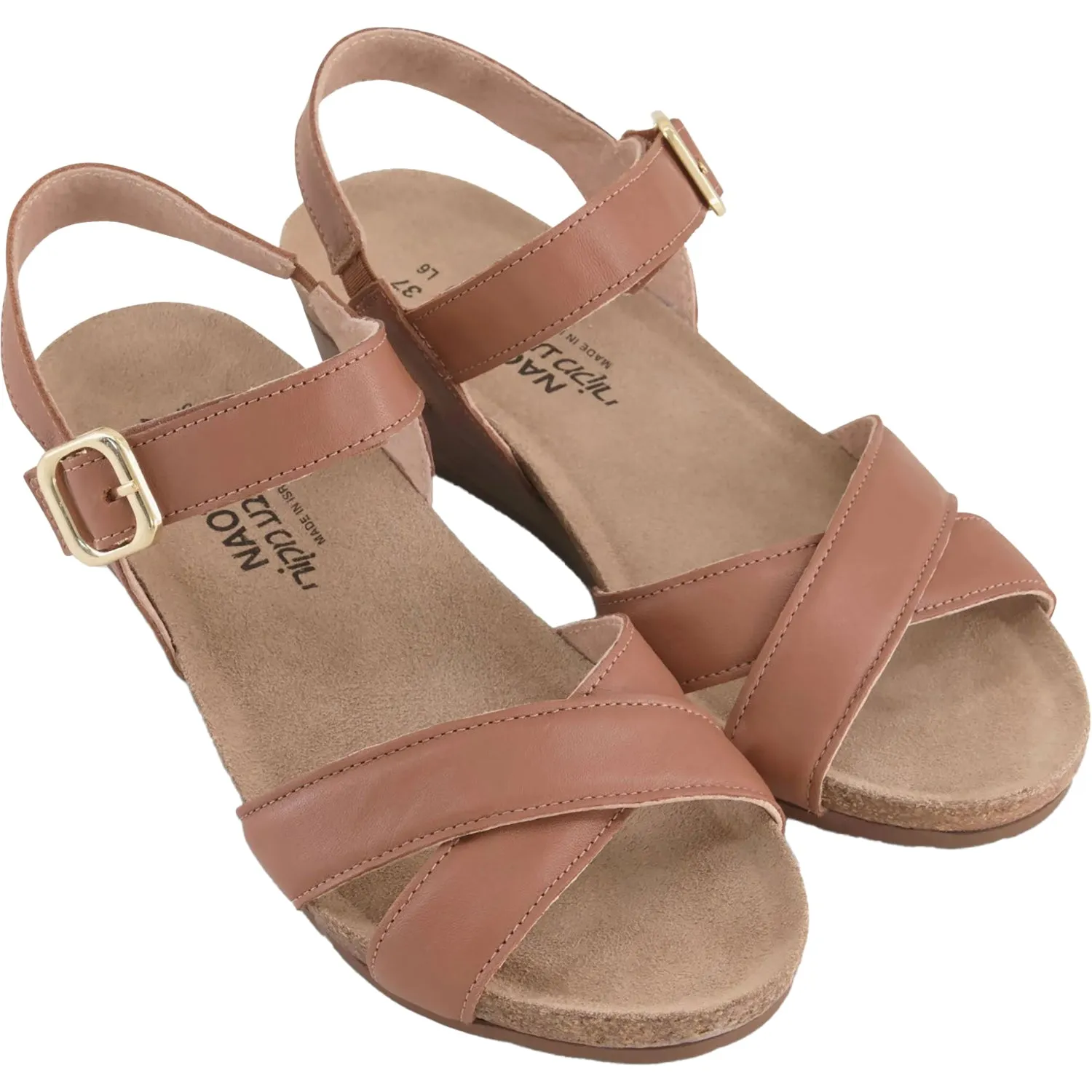 Women's Naot Throne Caramel Leather